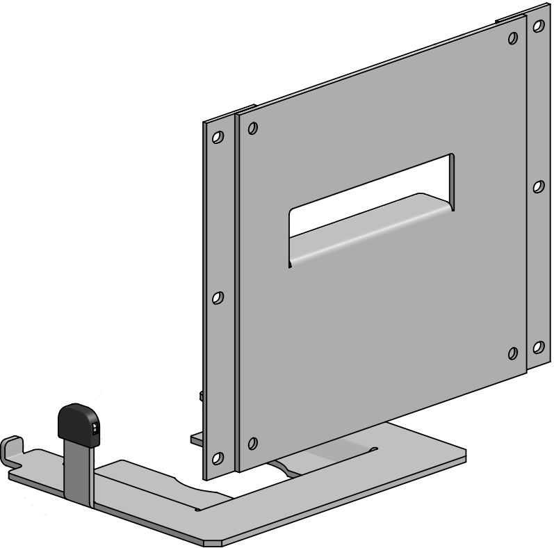 ERGONOMIC SOLUTIONS - SPK610-32 - Capot d'imprimante intégré au kiosque, plaque d'imprimante pour