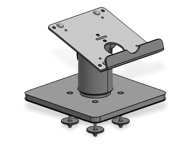 ERGONOMIC SOLUTIONS - SPM105-02 - Base libre inclinable et rotative Noir