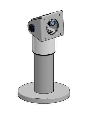 ERGONOMIC SOLUTIONS - SPM126-02 - TABTILT SUR POTEAU SP1 AVEC ROTATION, BLK