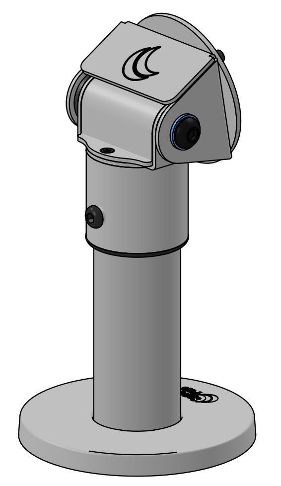 ERGONOMIC SOLUTIONS - SPM129-02 - TABTILT ON SP1 POLE PORT/LAND ROT, BLK