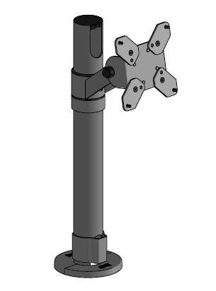 ERGONOMIC SOLUTIONS - SPV1101-05 - Montage sur poteau VESA 75/100 - Fer