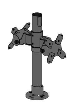 ERGONOMIC SOLUTIONS - SPV1103-02 - BACK2BACK DUAL SCRN MNT, VESA75/100, BLK