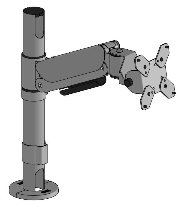 ERGONOMIC SOLUTIONS - SPV1105-H-02 - éCRAN ARMÉ, POIDS ÉLEVÉ, NOIR