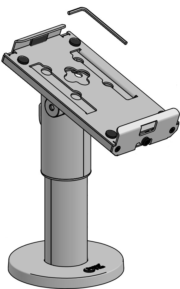 ERGONOMIC SOLUTIONS - STK002-02 - Perche de 120mm avec Duratilt et U-Frame -Noir-