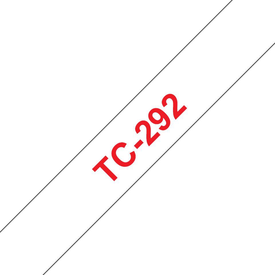 BROTHER - TC292 - Ruban adhésif / 9mm / texte rouge/