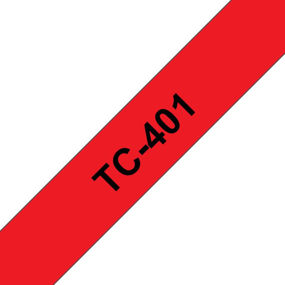BROTHER - TC401 - PTOUCH 12MM ROUGE NOIR