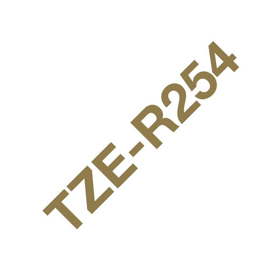 BROTHER - TZER254 - Ruban doré / blanc de 24 mm