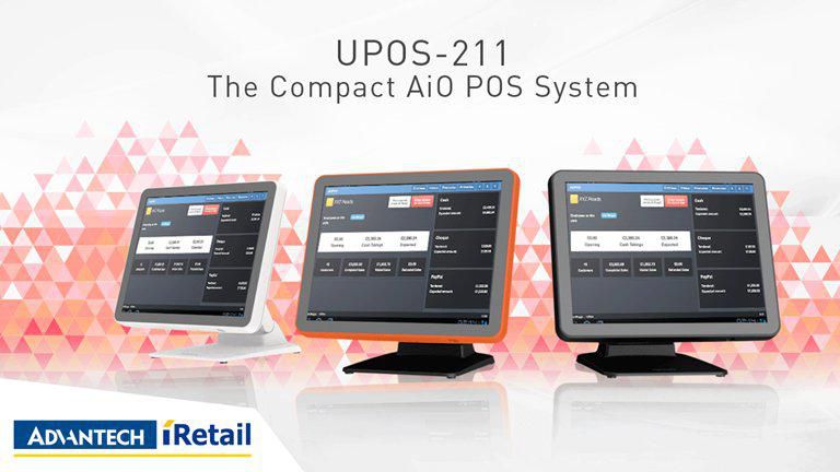 ADVANTECH DLOG - UPOS-211DP-BST40 - 15IN PCAP J1900 4GB RAM 4COM 5USB BLK W/ C