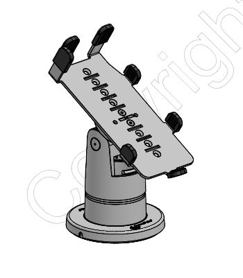ERGONOMIC SOLUTIONS - VER400-S-MN-02 - SpacePole Stack avec plaque MultiGrip pour Verifone P2