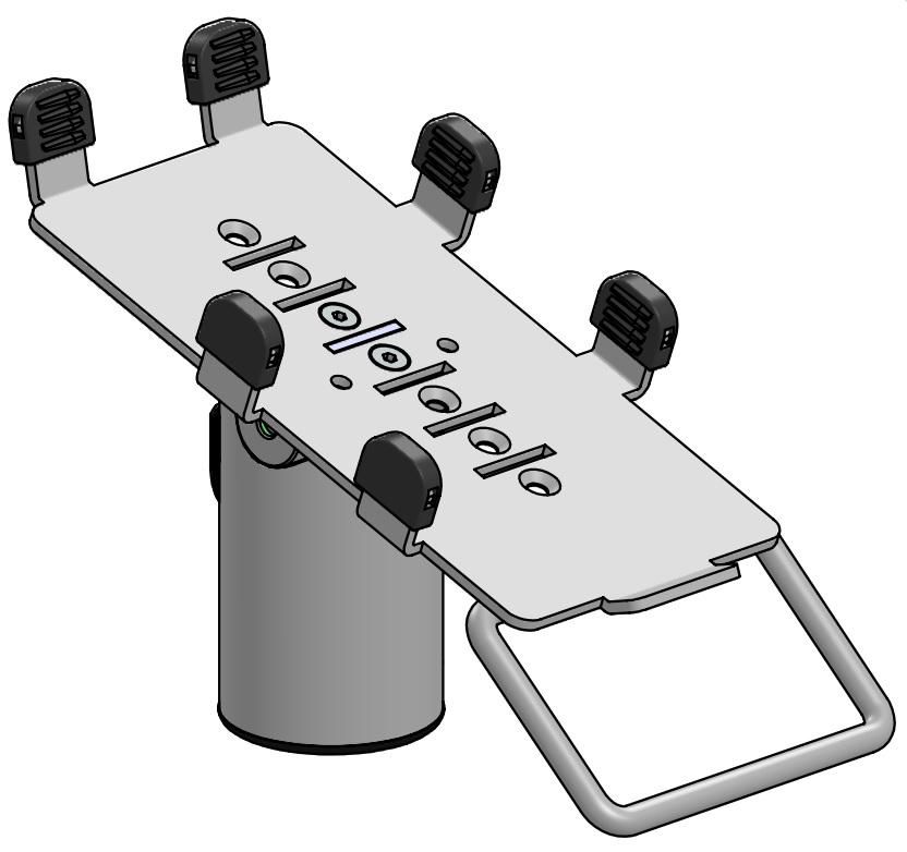 ERGONOMIC SOLUTIONS - VER630-DM-02 - P630 DuraTiltT SP1 (avec poignée) Verifone -Noir-