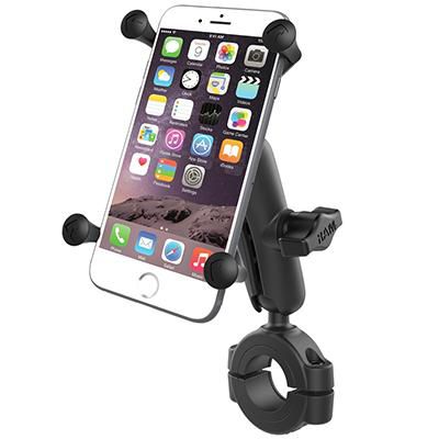RAM Mounts - W124470561 - RAM Mounts Rail kit, S/M- X-grip, B-size X-Grip Large Phone Mount with  Torque Large Rail Base, Mobile phone/Smartphone, Bike/Car, Black