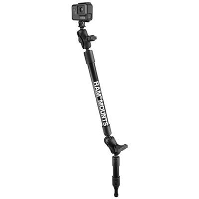 RAM Mounts - W124470732 - RAM 4 et 12 LNG ARM POST SPLINE W/ GOPRO