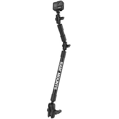 RAM Mounts - W124570609 - RAM 4Inch 12Inch LNG ARM C SOCKET W/ GOPRO