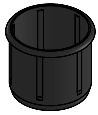 ERGONOMIC SOLUTIONS - W125607800 - Manchon plastique anti-bascule, SP1 long et noir