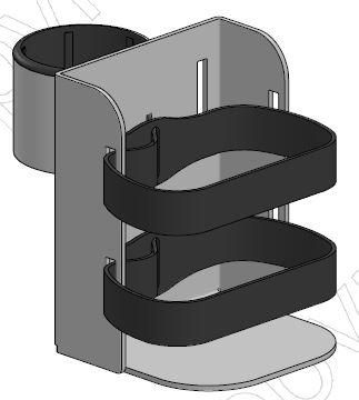 ERGONOMIC SOLUTIONS - W125743241 - Support pour bouteille de désinfectant pour les mains,