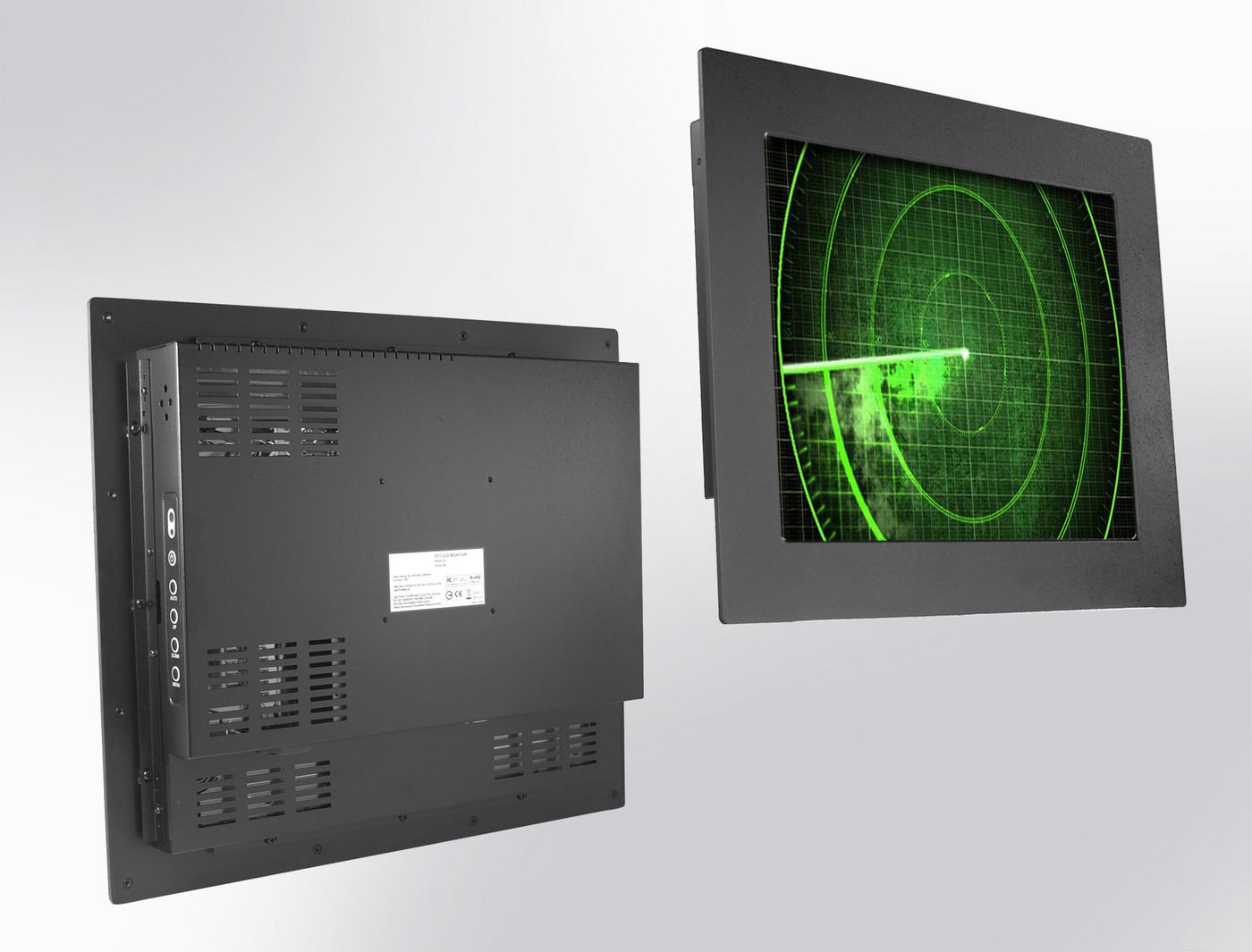 WINSONIC - W125869042 - 15"-1024x768, LED-250nit, VGA, DVI, AC-IN avec PWR intégré Montage sur panneau (montage à vis, OSD arrière), avec protection frontale IP65PCAP touch,