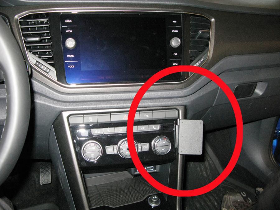 BRODIT - W125922038 - ProClip - Volkswagen T-Roc 18-21 855385, Téléphone portable/Smartphone, Support passif, Voiture, Noir