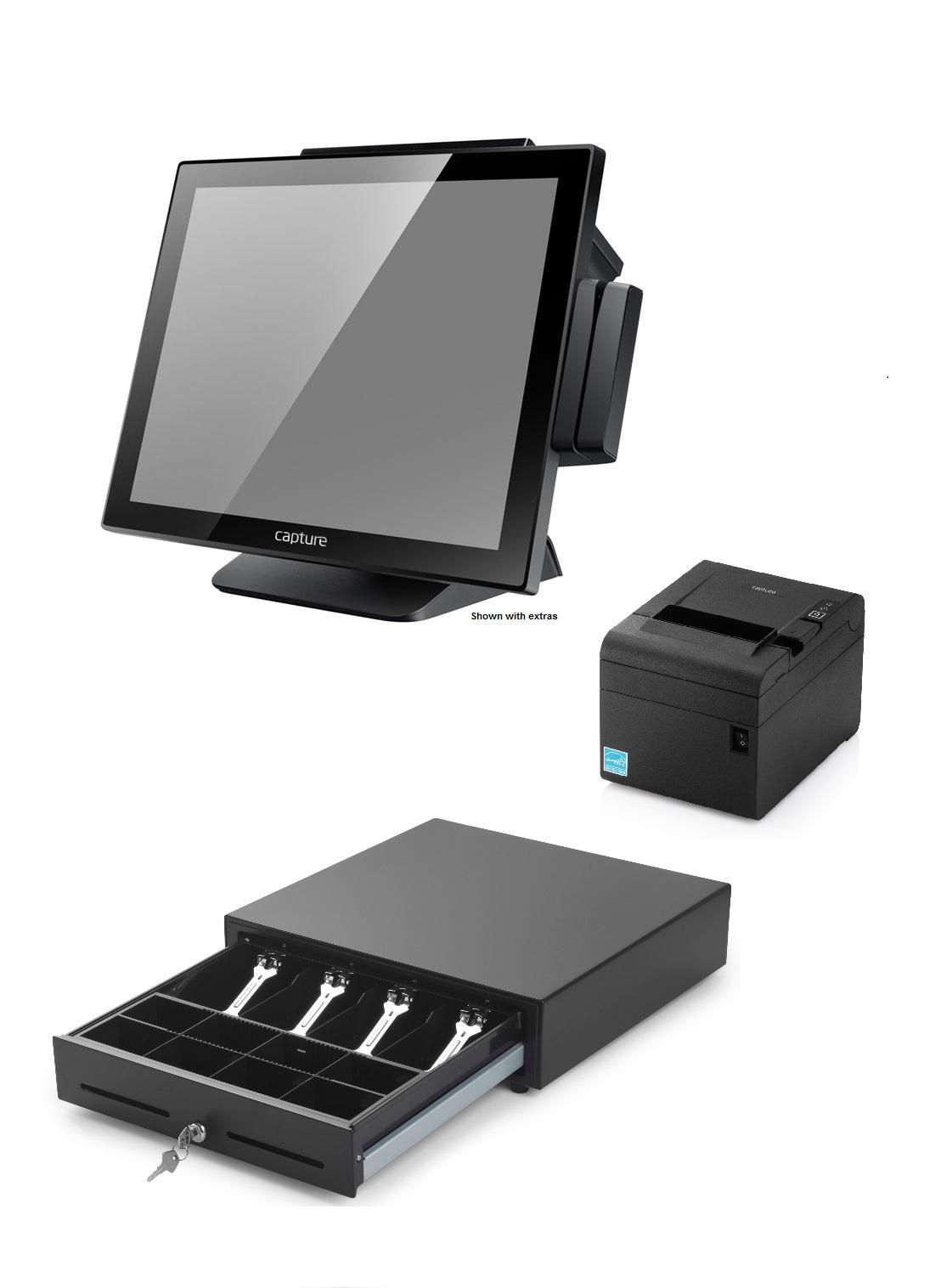 Capture - W126092132 - POS In a Box Swordfish, imprimante et tiroir-caisse - Articles : CA-SY-21122, CA-PP-10000B, CA-CD410-480B Windows 10 IoT