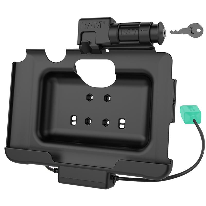 RAM Mounts - W126108831 - UNPKD RAM POWER AND DATA W/ 2 USB-A FEMALE SOCKETS KEYED LOCKING CRADLE FOR TAB ACTIVE PRO SUPPORTS HANDSTAND