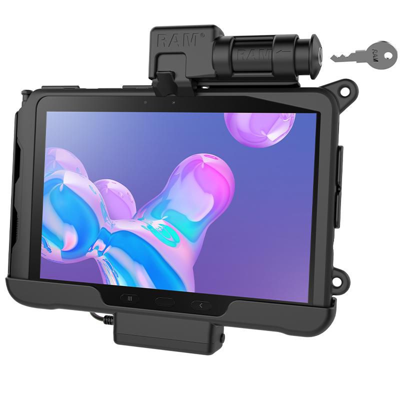 RAM Mounts - W126108874 - UNPKD RAM POWER ONLY KEYED LOCKING CRADLE FOR TAB ACTIVE PRO SUPPORTS HANDSTAND