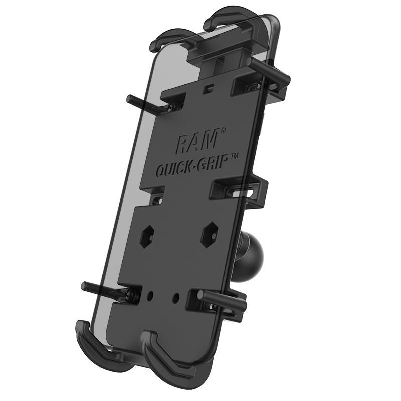 RAM Mounts - W126108929 - UNPKG RAM QUICK GRIP PHONE HOLDER FOR LARGER DEVICES W/ DIAMOND BASE RAM-HOL-PD4-238AU, Téléphone portable/Smartphone, Support passif, Voiture,