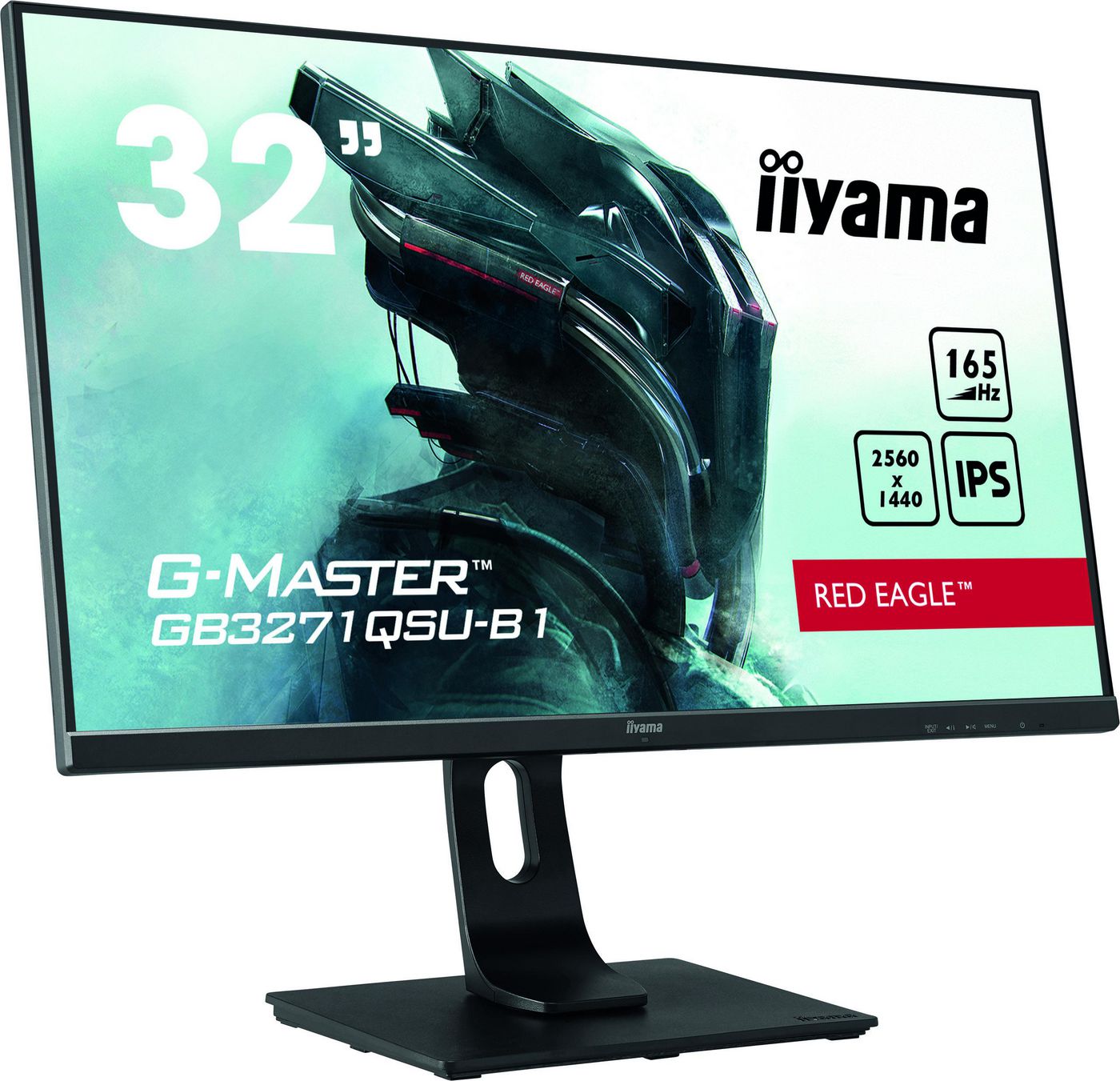 IIYAMA - W126161546 - iiyama 32" ETE Fast IPS Gaming,  G-Master rouge Eagle, FreeSync  Premium, 2560x1440@165Hz, 400cd/m² G-MASTER GB3271QSU-B1, 80 cm (31.5"), 2560 x