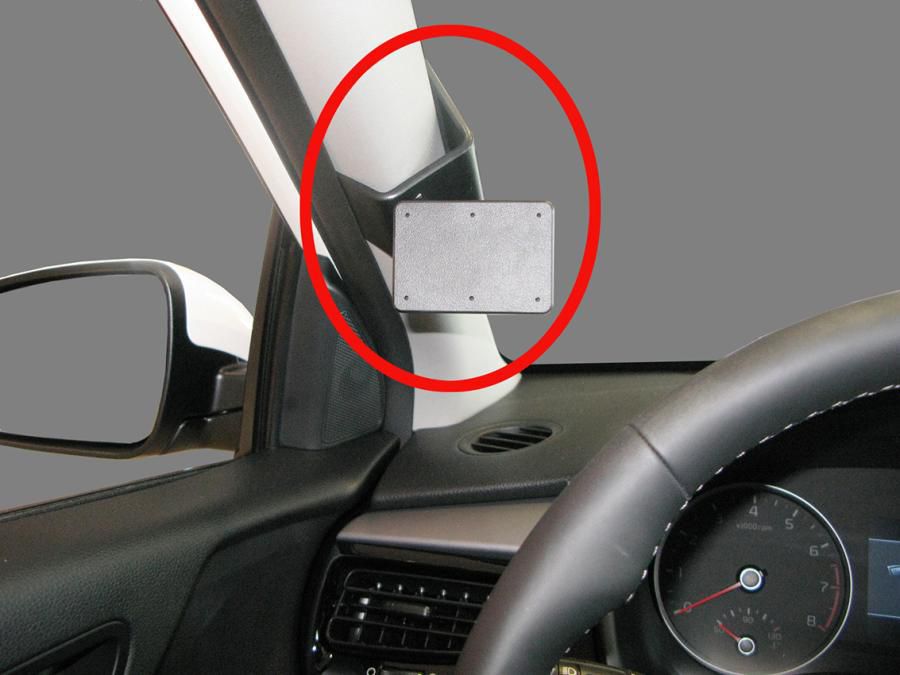 BRODIT - W126348850 - ProClip 805331, Ordinateur portable, Téléphone portable/Smartphone, Navigateur, Support passif, Voiture, Noir