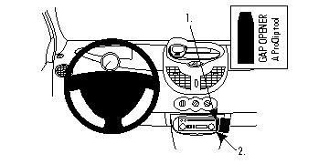 BRODIT - W126350523 - Proclip uniquement pour la stéréo din.