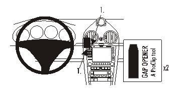 BRODIT - W126350746 - ProClip ProClip 854877, Téléphone portable/Smartphone, Ordinateur de poche, Support passif, Voiture, Noir