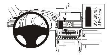 BRODIT - W126350771 - ProClip ProClip 854960, Téléphone portable/Smartphone, Ordinateur portable, Support passif, Voiture, Noir