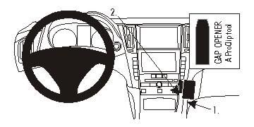 BRODIT - W126350773 - ProClip ProClip 854964, Téléphone portable/Smartphone, Ordinateur de poche, Support passif, Voiture, Noir