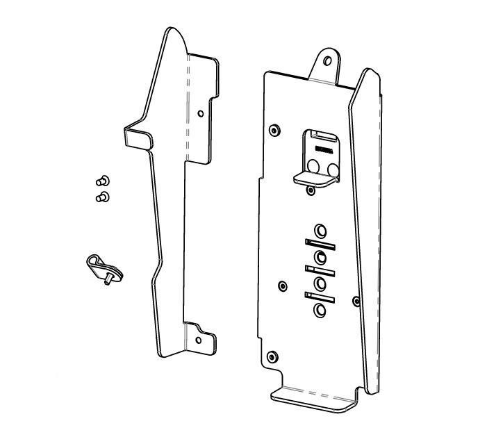 HAVIS ENS - W126835385 - Plaque arrière FlexiPole en métal pour
