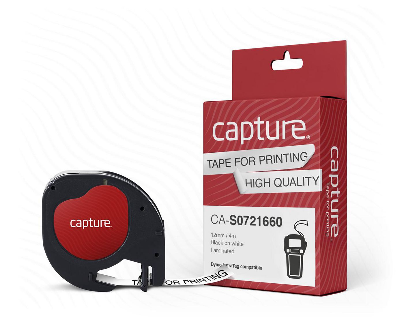 Capture - W127159101 - 12mm x 4m Noir sur blanc