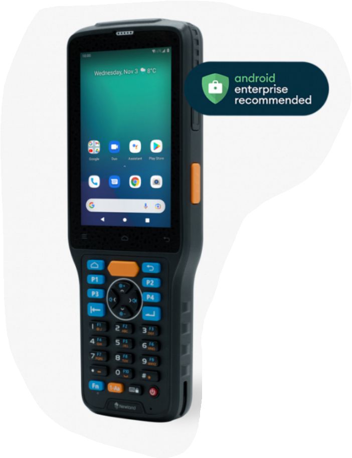 Newland - W128312783 - N7 CACHALOT Pro II 4/64GB, 4" Gorilla Touch, 47 touches, 2D CMOS MP imager, bluetooth,GPS,NFC,4G,WiFi,Camera,A11 GMS