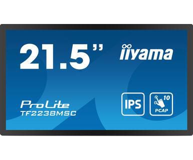 IIYAMA - W128449296 - Prolite TF2238MSC-B1 21,5",PCAP 10P Touch,1920x1080,écran IPS, DP, HDMI, 525cd/m²,Métal,USB, Haut-parleurs