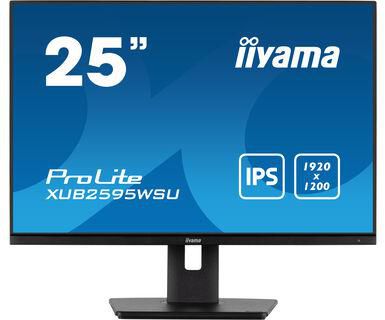 IIYAMA - W128449308 - Prolite XUB2595WSU,25" ETE IPS-panel,1920x1200, 300cd/m²,VGA,HDMI, DP, 4ms,Speakers,USB,Adj. Stand