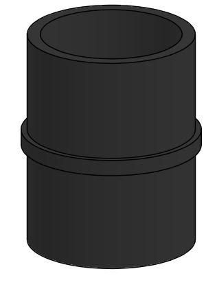 ERGONOMIC SOLUTIONS - W128560028 - Manchon de raccordement pour 2 pôles, SP2 à Sp2 -Noir- , MOQ 25