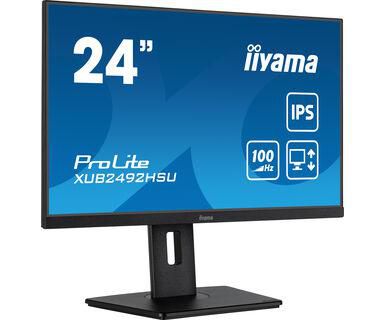 IIYAMA - W128609713 - 24" ETE IPS-panel,1920x1080@100Hz,Adjust. Stand,Pivot,250cd/m², Haut-parleurs,HDMI,DP,0,4ms, USB-HUB 4x3.2
