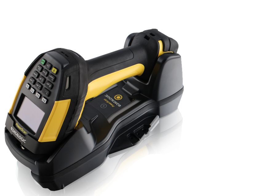 DATALOGIC PSC - W128803075 - PowerScan PM9600-DPX, DPM, 433 MHz, écran/4 touches, batterie, kit USB : Scanner, socle, câble, alimentation, cordon d'alimentation