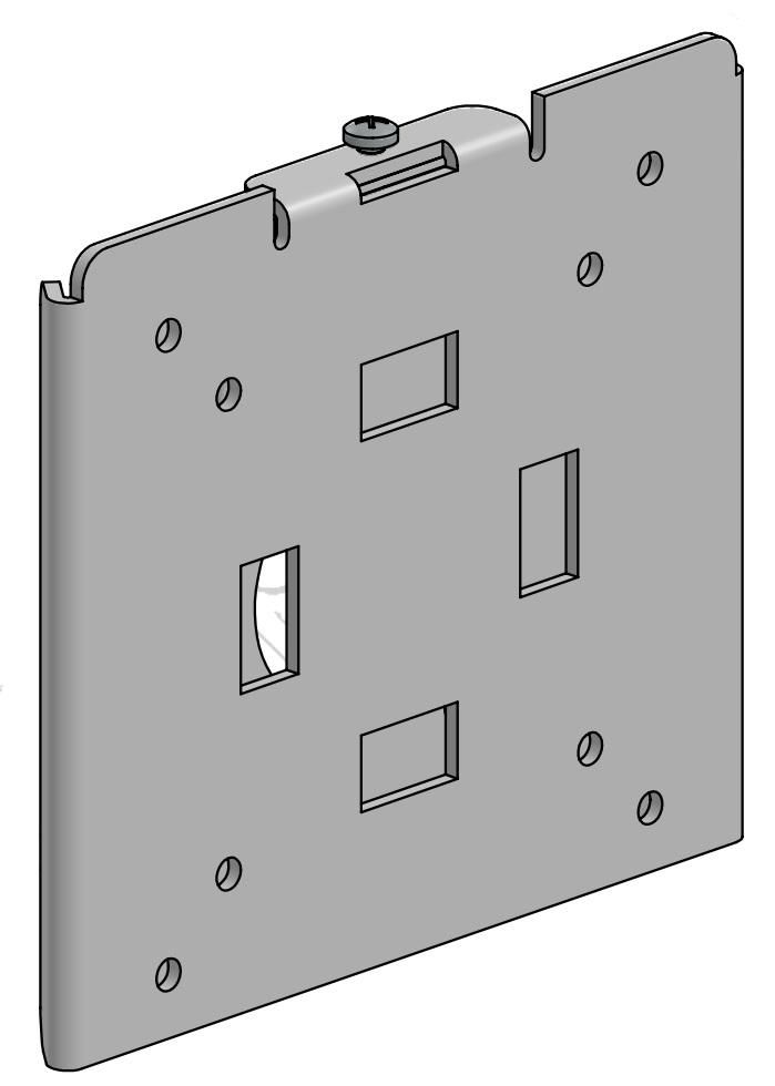ERGONOMIC SOLUTIONS - W128805023 - Support mural encastré, i-Frame Connexion non basculante -NOIR-