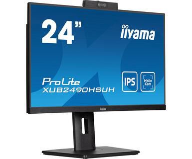 IIYAMA - W128821365 - 24" ETE IPS,1920x1080,Webcam 1080P Auto, 15cm Adjust. Stand,4ms,250cd/m²,Haut-parleurs,HDMI,DP,FreeSync,USB 3x3.2