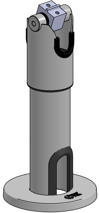 ERGONOMIC SOLUTIONS - W128830042 - Perche SP2 de 160mm avec Duratilt Flip et passe-câble pour trou de câble -NOIR-