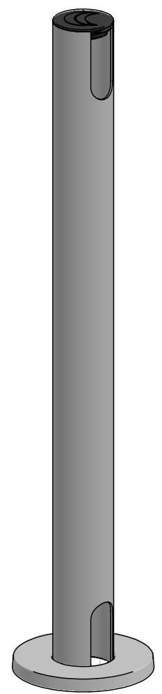ERGONOMIC SOLUTIONS - W128862703 - Perche SP2, 500mm Trou pour câble en haut et en bas -Noir-