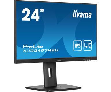IIYAMA - W128862784 - 24" IPS, 1920x1080@100Hz, pied réglable en hauteur sur 15 cm, 1ms, Adaptive Sync, 250cd/m², haut-parleurs, HDMI, DP, USB 2x 2.0