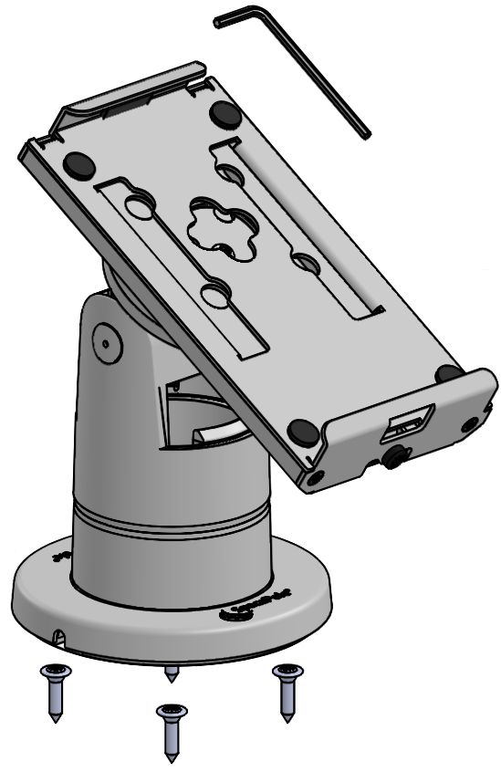 ERGONOMIC SOLUTIONS - W128867766 - Space Pole Stack avec cadre en U -NOIR-