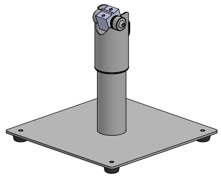 ERGONOMIC SOLUTIONS - W128885447 - Plaque de base avec poteau soudé SP1 et Duratilt -Noir-