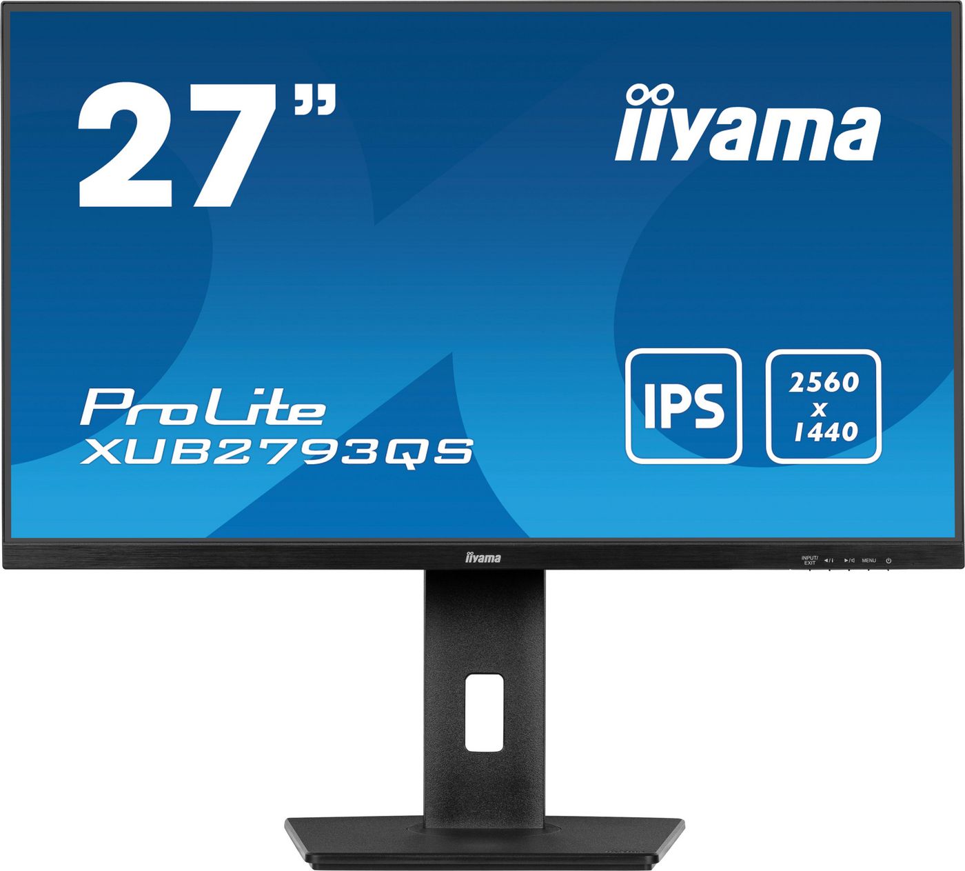 IIYAMA - W128891034 - Écran IPS 27", 2560x1440@100Hz QHD, 1ms (MPRT), FreeSync, pied réglable en hauteur 15cm, 250cd/m², HDMI, DisplayPort, haut-parleurs