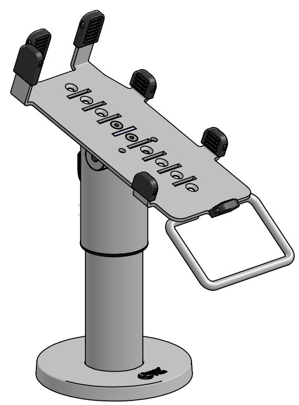 ERGONOMIC SOLUTIONS - W128891720 - Verifone P200, P400 et P400, DuraTiltT SP1, 120mm (avec poignée) -NOIR-