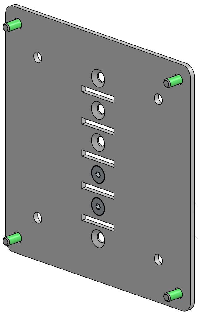 ERGONOMIC SOLUTIONS - W128893327 - Adaptateur Multigrip vers VESA 100 et VESA 75 -Noir-