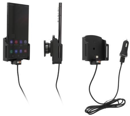 BRODIT - W128905614 - Support actif avec câble USB et adaptateur cig-plug pour Samsung Galaxy S22 Ultra 5G